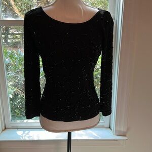 Beaded black market top